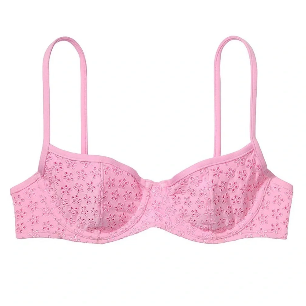 PINK by Frankie’s Bikinis Victoria’s Secret Eyelet Underwire Swimwear Bikini Set